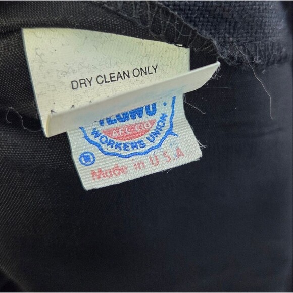 Vintage Liz Claiborne Black Linen Trousers Pleated High Rise Relaxed Fit Size 12 - Picture 7 of 7